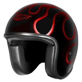 CUSTOM HELMET - MEDIUM - FLAMED PC-1 RED